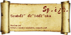 Szabó Áldáska névjegykártya